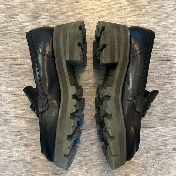 Marc Fisher Shoes - Marc Fisher Black Loafers with Chunky Sole